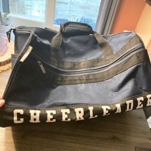 Cheerleading duffel. Bought for my daughter’s team. Never used